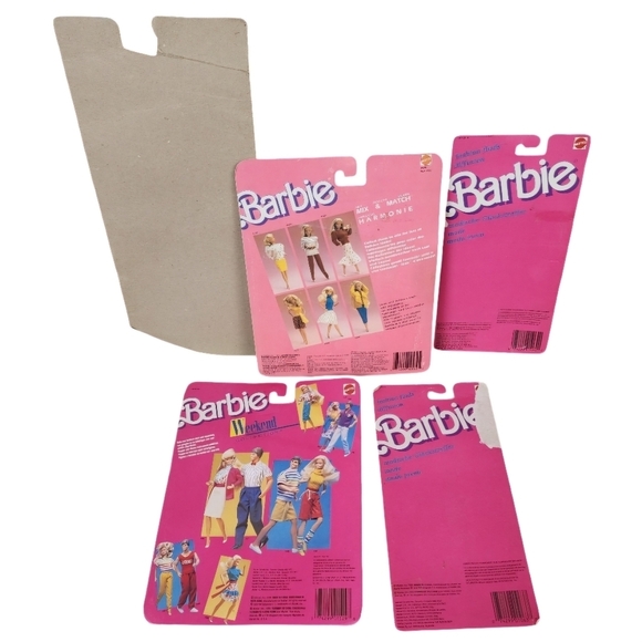 Vintage 80s Barbie Clothing Deadstock Set of 4 Packages 1 Flair Ski Outfit - Picture 2 of 16